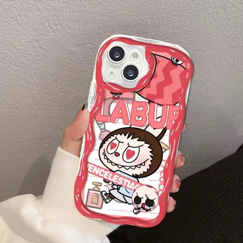 

HOT Cute Labubu Couple Tycoco Skull Popular For iPhone Case 16 15 14 13 12 11 Pro XR XS Max 7 8 Plus Phone Shockproof Y2K Cover
