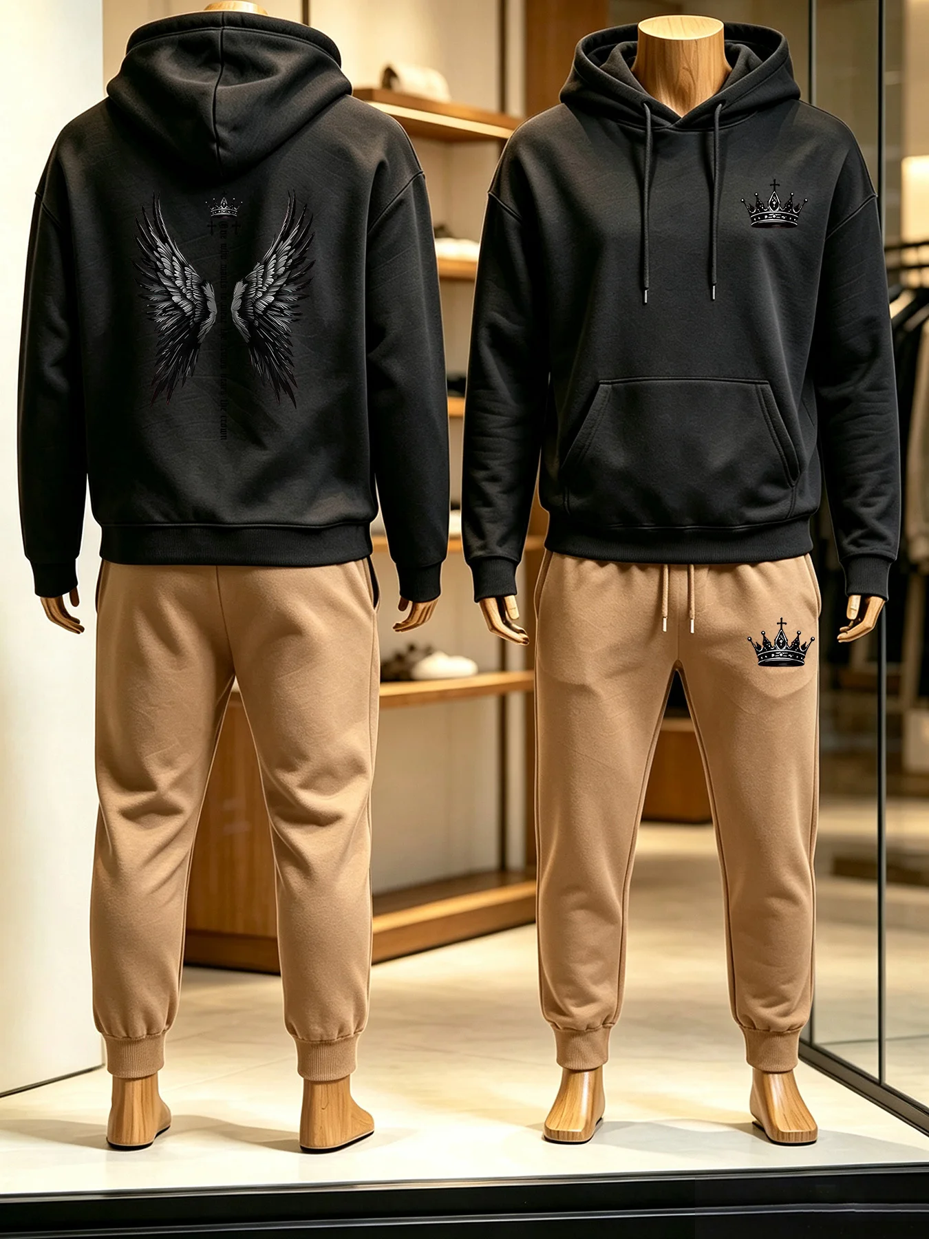 2026 メンズ 2ピーストラックスーツ、ダークウィングクラ - Jogger Sweatpants Men のレビューと価格