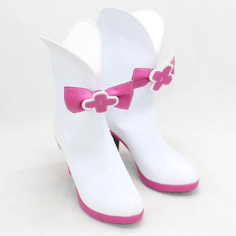 KiraKira Cure Flora Cosplay Sapatos Botas de Carnaval de Halloween Sapatos de Couro PU Cosplay Prop Custom Made