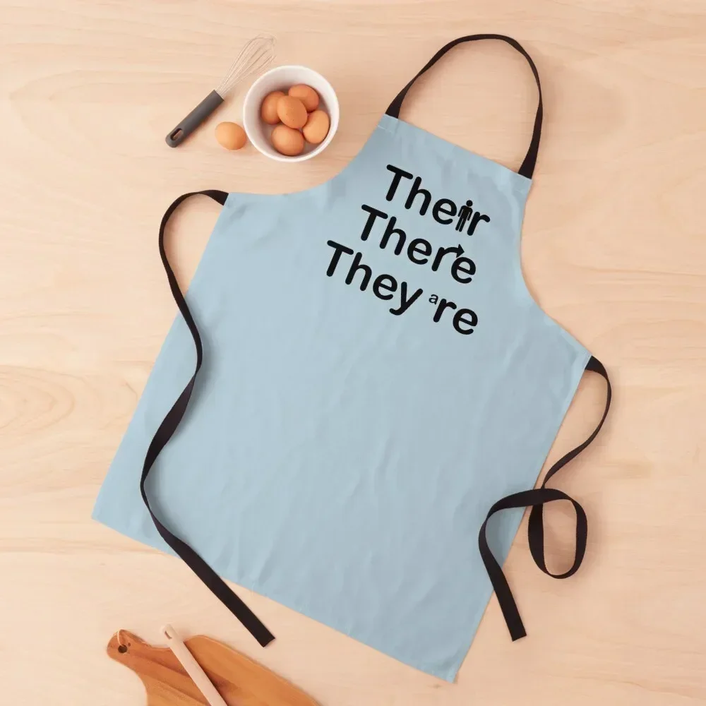 

Their There and They're Grammar Apron Funny Kitchen Items For Home For Men waterproof for women Apron