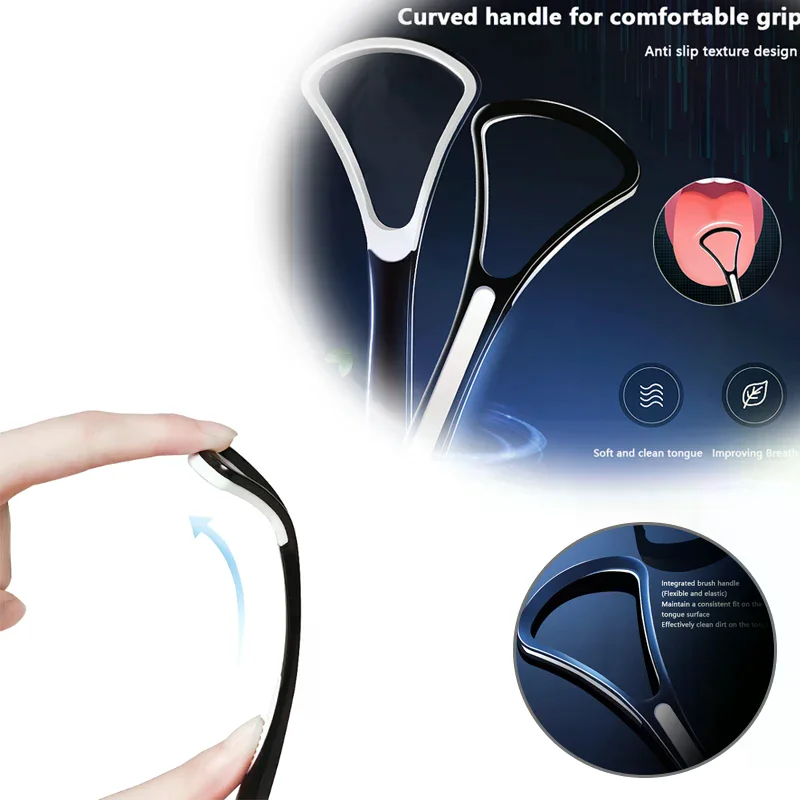 /ACR/Tongue Scraper Tongue Brush Cleaning The Surface Of Tongue Oral Cleaning Brushes Cleaner Fresh Breath Health 1PCS