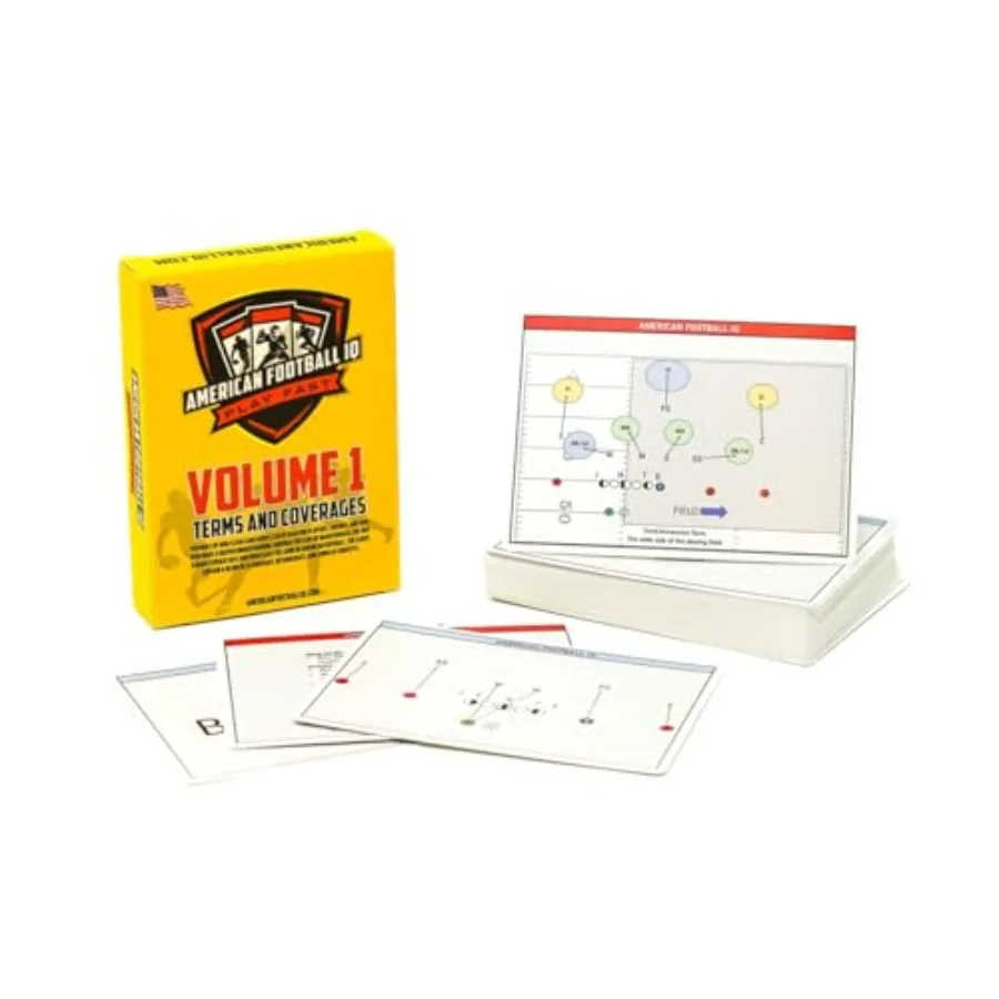 

American Football Training Flashcards Volume 1: Learn Plays, Coverages and Football Terminology Coaching, Player, and Fan Study