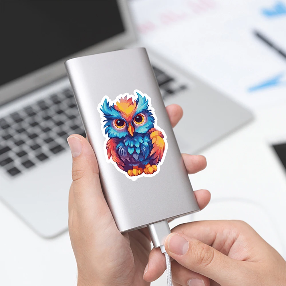 10/30/50pcs Cute Owl Cartoon Stickers Kawaii Animal Waterproof Decals Toys Graffiti Water Bottle Phone Sticker Kids Party Gifts