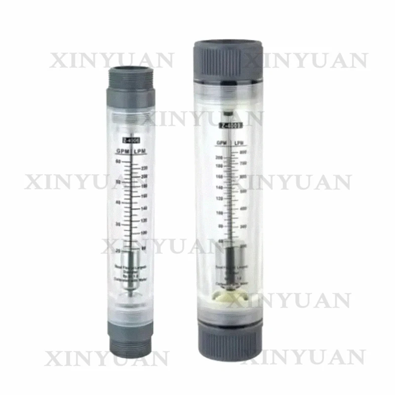 LZM Acrylic Glass Tube Rotameter with Regulator, Flow Meter for Air, Water and Liquid Medium