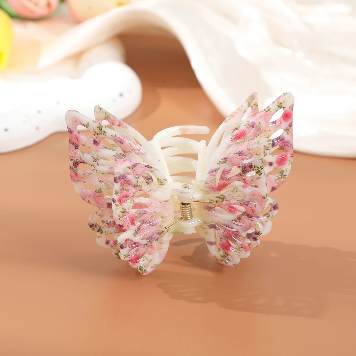 AWAYTR-Symphony Butterfly Hair Claws for Women, Acrylic Ponytail, Hair Clips, Crab for Girl, Hair Accessories, Gift for Valentine, Headwear