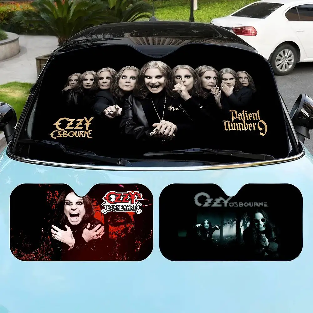 O-Ozzy O-Osbourne Car Windshield Funny Sun Shade Foldable UV Ray Sun Visor Protector Sunshade for Front Window
