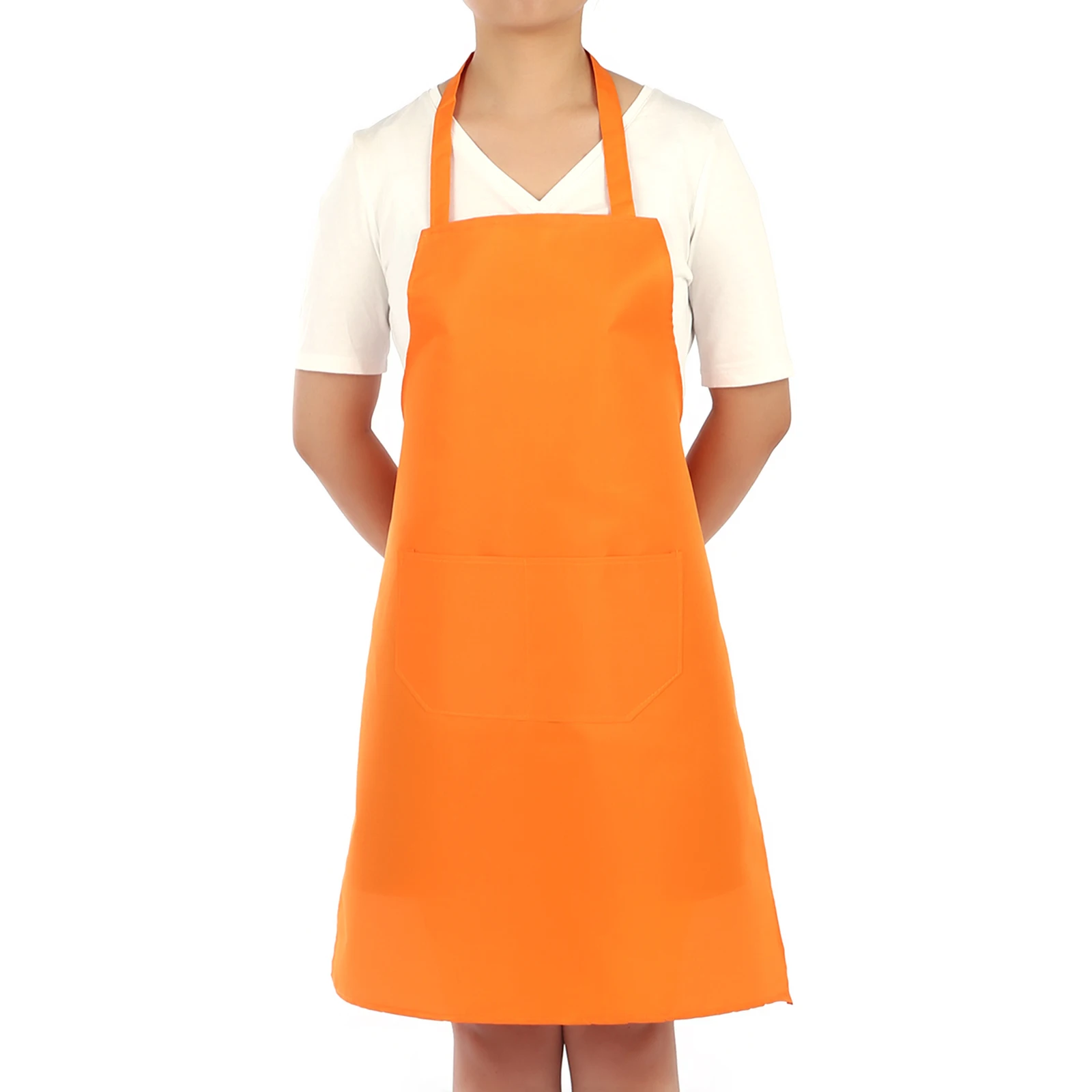 Colorful Cooking Aprons Home Male Female Chef Aprons Restaurant Cooking Baking Dress Oil-proof Pockets Apron Kitchen Accessories