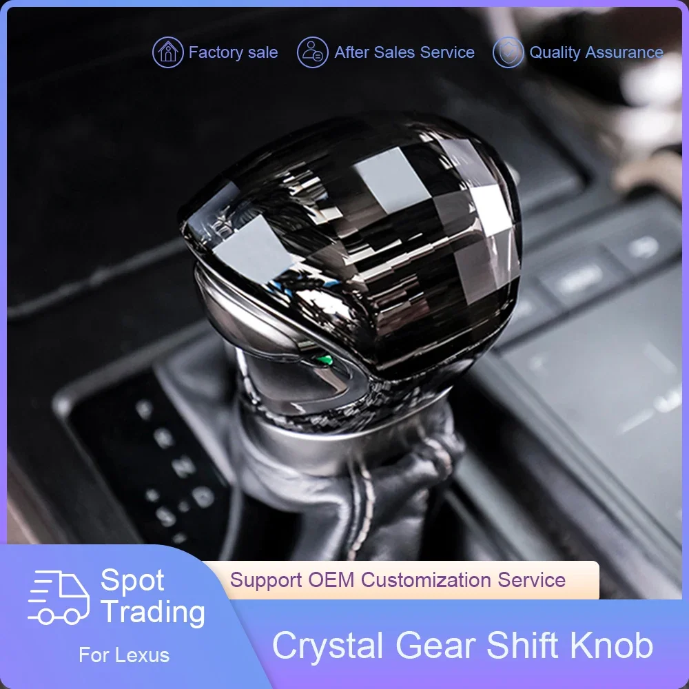 

For Lexus ES300h 200 Crystal LED Gear Shift Knob 18 to 22 UX260 300h car accessory products Lever knob Gearbox handle gear rod