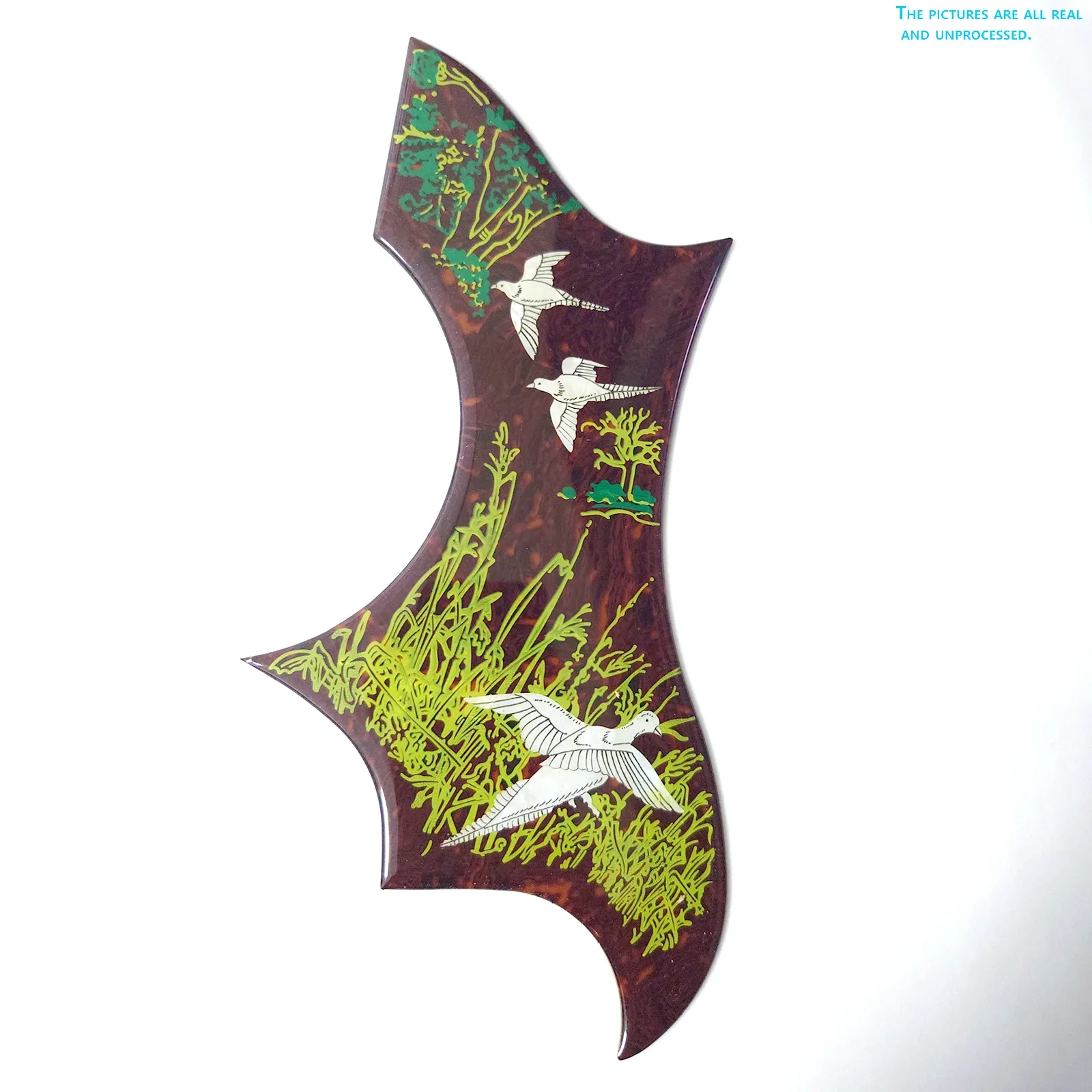 

Acoustic Guitar Pickguard 2.0mm Thickness Abalone Inlay Black Self Sticker For Acoustic Guitar Replacement parts