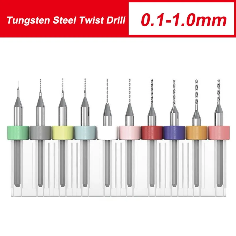 GAMONT PCB Ttungsten Steel Carbide Twist Drill Fixed Shank Bit 0.1-2.95mm Small Head Ultra-fine Drilling Tools