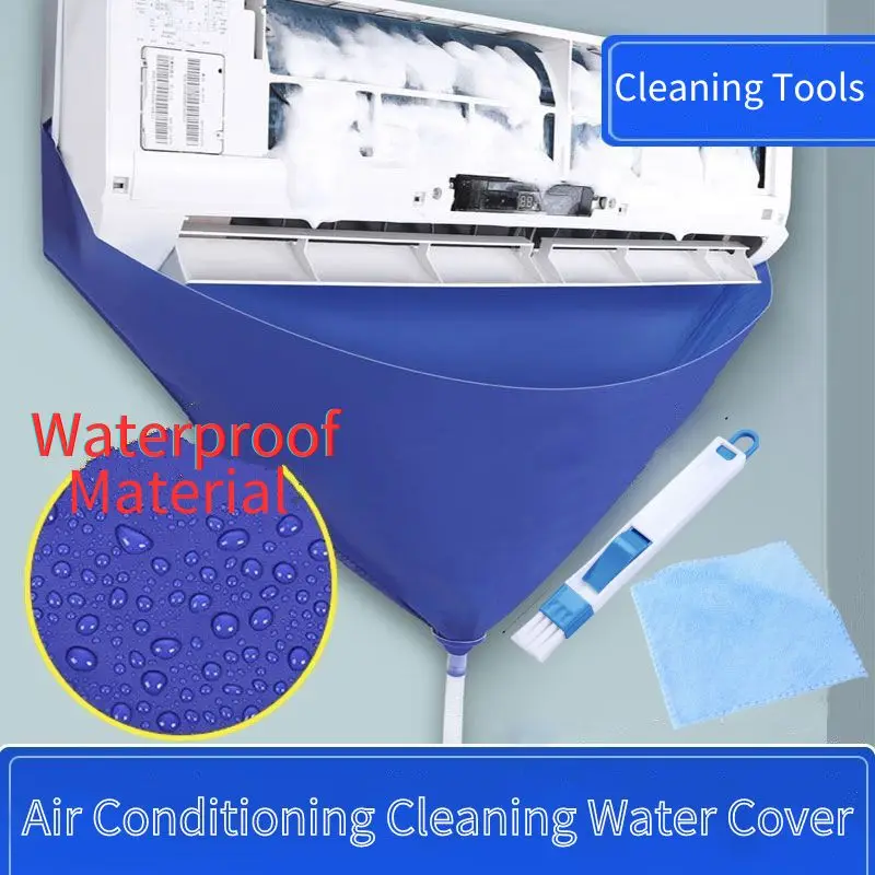 Air Conditioner Cleaning Cover Kit With Waterproof Bag Washing Tool Brush Filter Clean Towel Disassembly-free Leak-proof Set