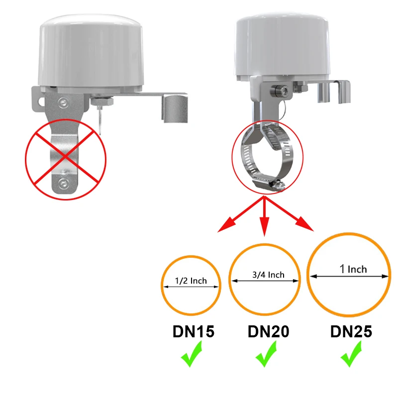 Tuya WiFi Water Valve Gas Shutoff Ball Valve Timer Smart Faucet Controller Remote Manipulator Support Alexa Google Assistant