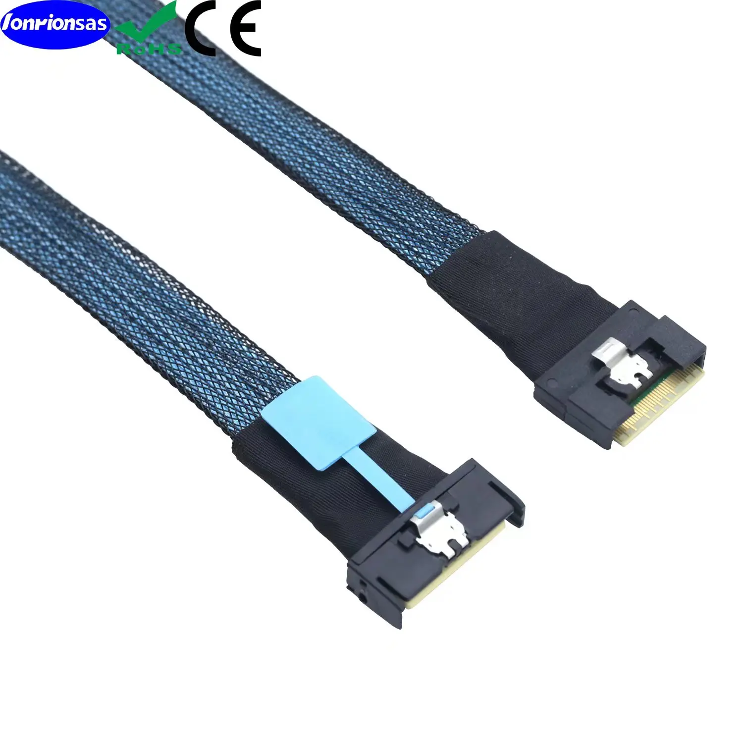 PCI-E 5.0 Mini Cool Edge IO MCIO 74Pin to All inclusive inserimento SFF-8654 8i 74Pin Slimline SAS 4.0 24 Gbps Extension Cable