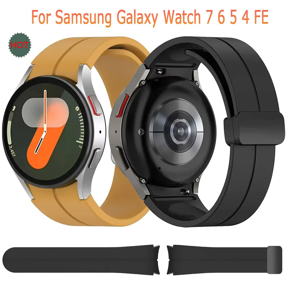 

Silicone Strap For Samsung Galaxy 7 FE 6 5 4 40/44mm No Gaps Watchband For Watch 6/4 classic 47mm 43mm 46mm 42mm/5pro 45mm Band