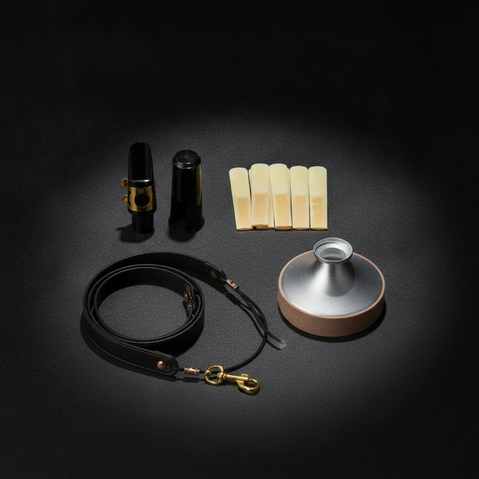 Saxophone Accessory Bundle Complete Saxophone Practice Set Mouthpiece with Cap High-Quality Instrument Parts Essential