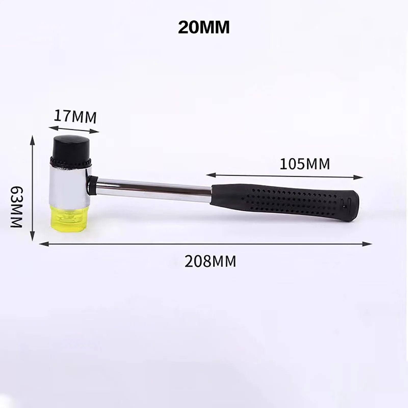 Soft Rubber Mallet Hammer Solid Small Hammer Floor Tiles Rubber Hammer for Home Improvement Tool