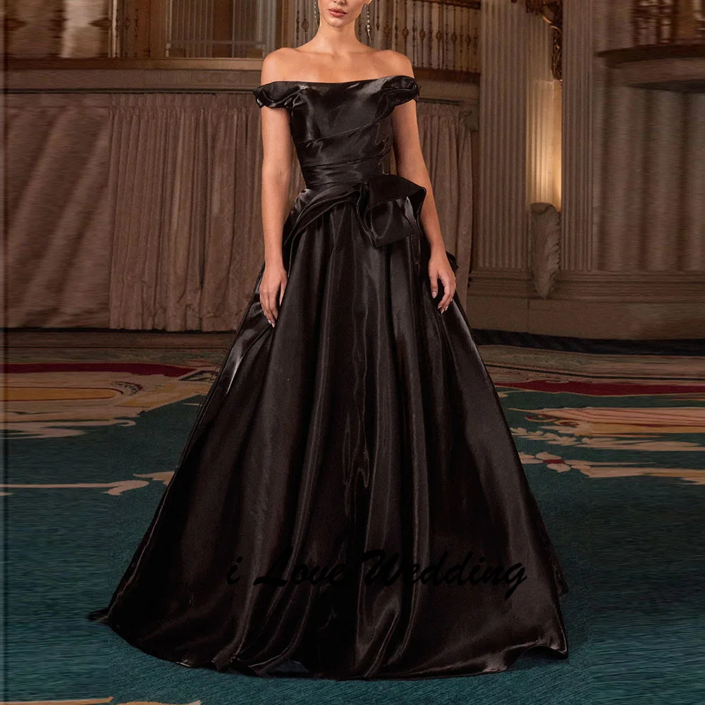 

Customized Findthat Boat Collar Pleated Ball Gown Modest Evening Dress Backless Pleated Long Party Gown with Court