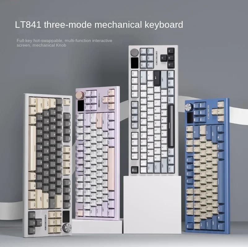 

LT84 Wireless Bluetooth Mechanical Keyboard, Tri-mode, 2.4G, Customized Wired, Blue Switch, Gaming Keyboard