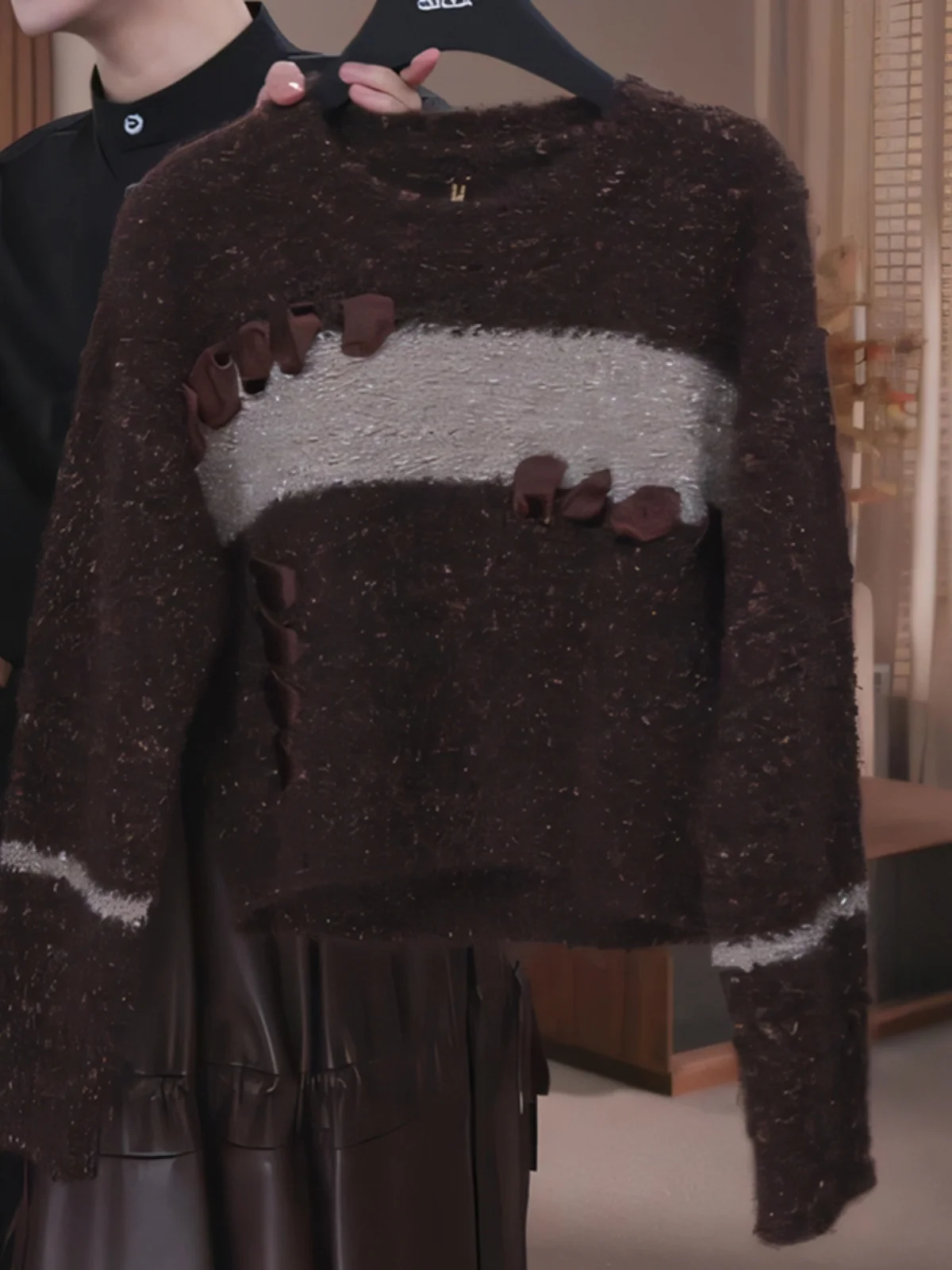 

Loose Casual Korean Sle Women's Knitted Sweater round Ne Top Commute Color Blo Autumn New Arrival Faionable Versatile