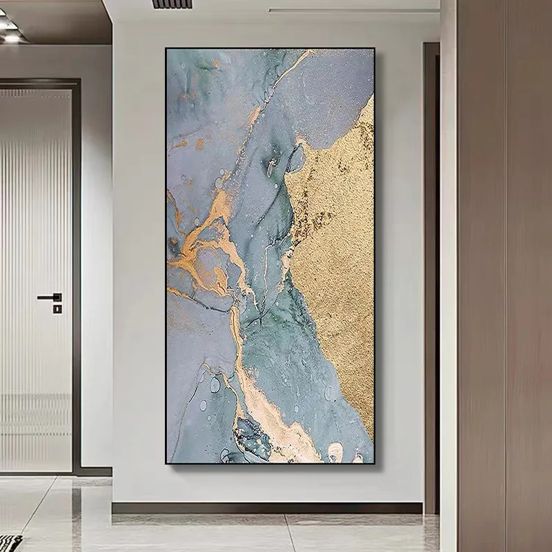 لوحة زيتية نقية مرسومة يدويًا لمدخل الضيوف وغرفة النوم وديكور بسيط وخفيف الوزن وخلفية المدخل الفاخرة #3