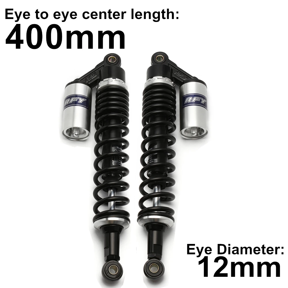 Universele 400Mm 15 3/4 "Motorcycle Air Schokdemper Achterwielophanging Atv Quad Scooter Dirt Bike Motor Falling Bescherming