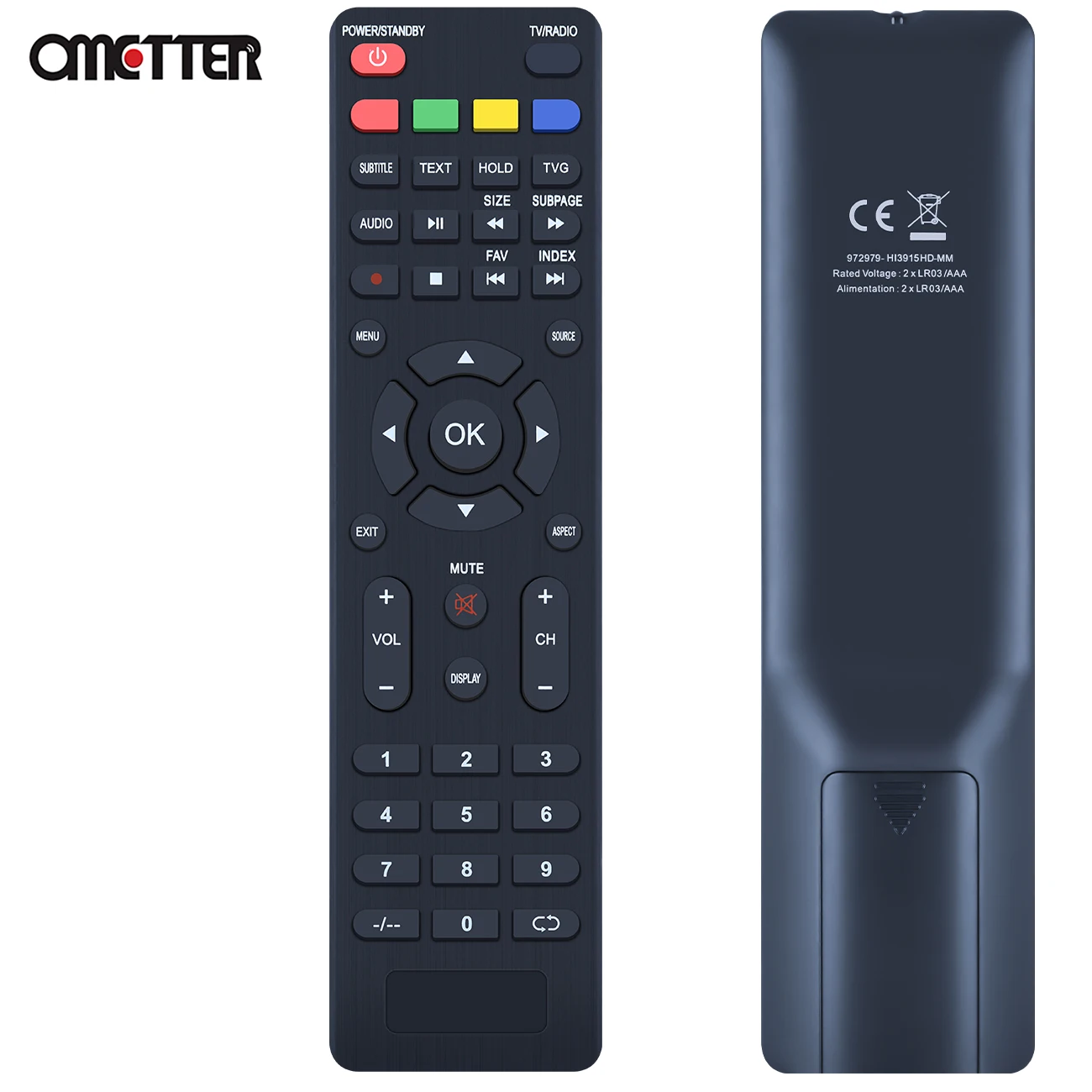 For HIGH ONE HIGHONE 965364-HI5503UHD-MM 964713-HI2402HD-MM 972979-HI3915HD-MM Smart LCD TV Remote Control