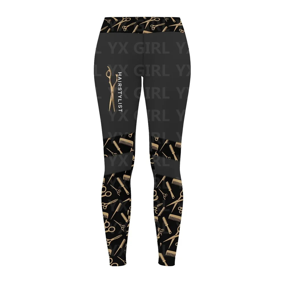 Parrucchiere Legging parrucchiere abbigliamento taglio capelli Legging regalo per le donne, Legging stampa All Over per le donne