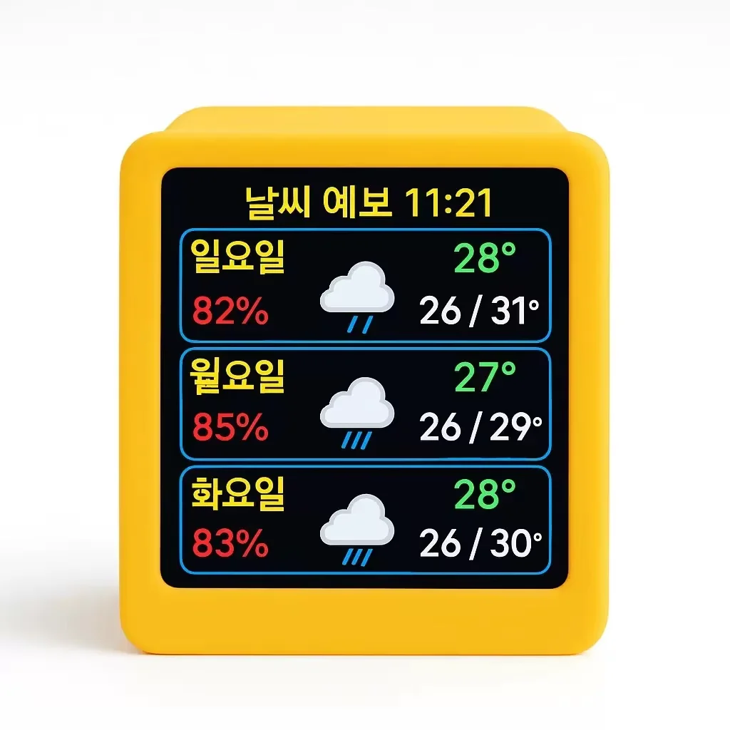 Korean Version Mini New WiFi Desktop Animated Weather Clock Gift Creative Ornament Multi-Functional Weather Station