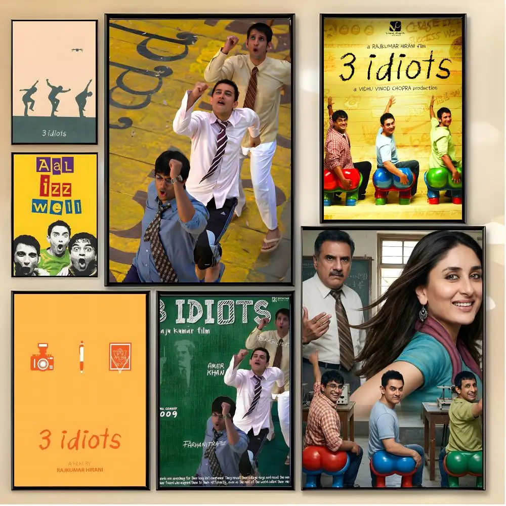 Movie Comedy 3 Idiots Poster Unique Home Decoration Ideas & Stylish Interior Art