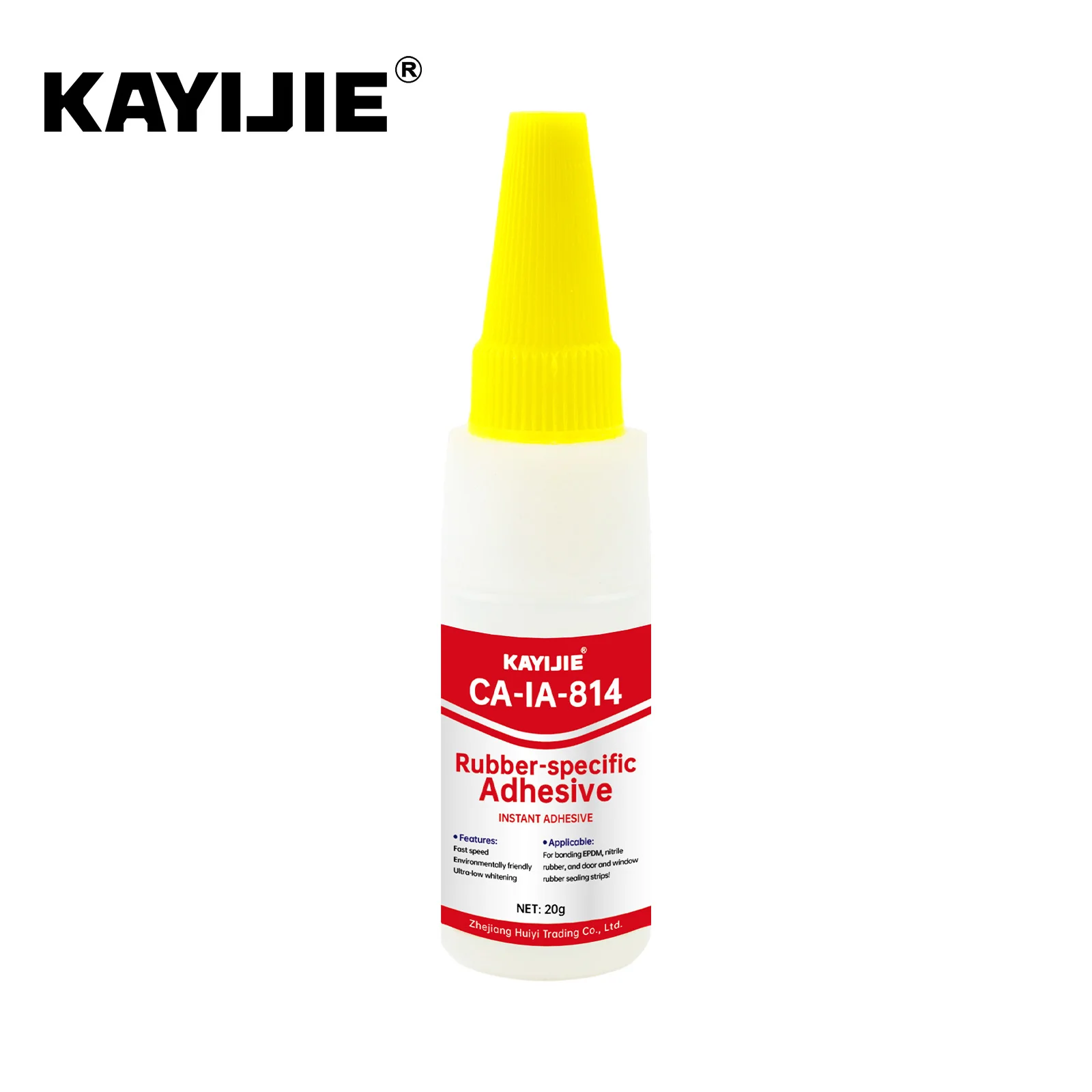 KAYIJIE-CA-IA-814-Strong Instant Rubber Adhesive, No Treatment Needed for EPDM, NBR Rubber & Multi-material Bonding