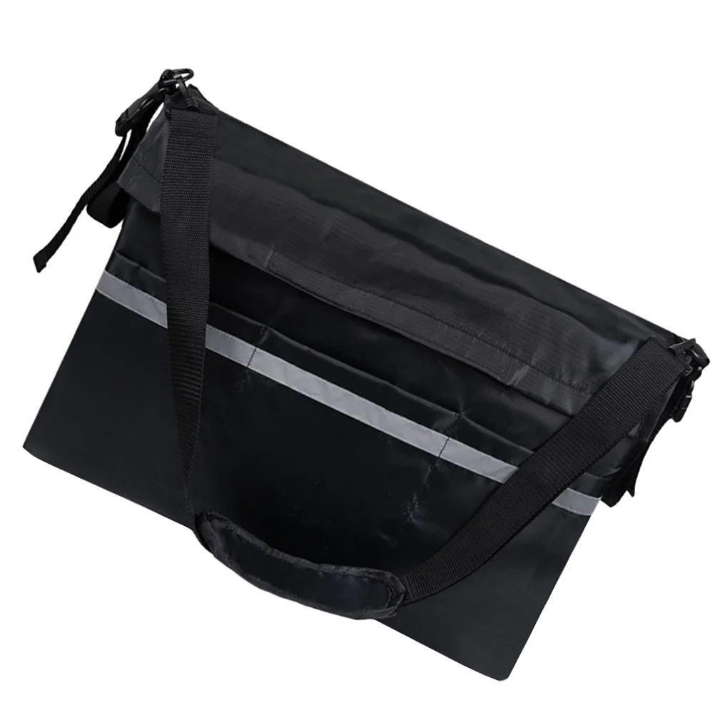 

1pc Walker Storage Bag Wheelchair Pouch 420D Oxford Lightweight Large Capacity Detachable Strap Travel Organizer Home Storage