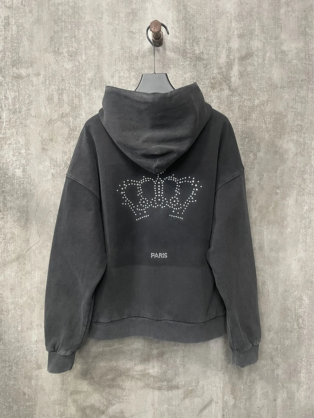 24SS 1:1 Best Version Diamonds Crown Zip-up Hoodie Men Women Streetwear Hiphop Oversized Men Hooded Sweatshirts