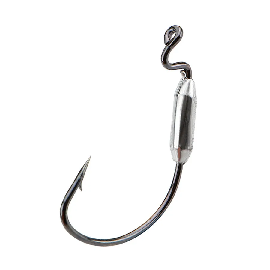 5pcs Soft Worm Lure 1/0# 2/0# 3/0# 4/0# Offset Fishing Hook High Carbon Steel Wide Crank Fishhook 2g 2.5g 3g view 4