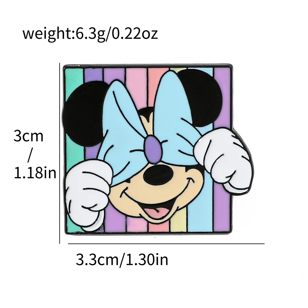 4 pcs Kindheit Cartoon Animation Brosche niedlichen Mickey Mouse Emaille Pin Rucksack Kleidung Schmuck Metall Abzeichen Zubehör
