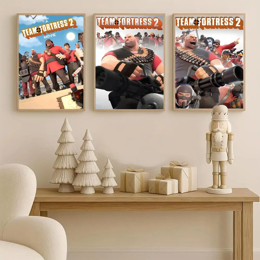 Game T-Team Fortress Poster Resistente al Agua Duradero para Decoracion de Pared en Cualquier Espacio