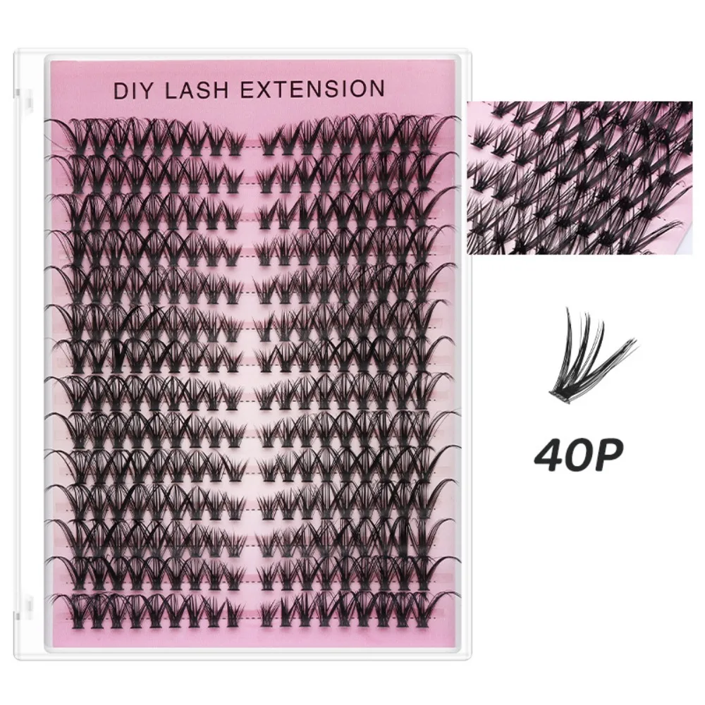 Popular Mix Styles DIY Lash Extension Large Tray Soft Lashes Individual Lashes Extension Clusters Mixed Tray Faux Mink Lash Men