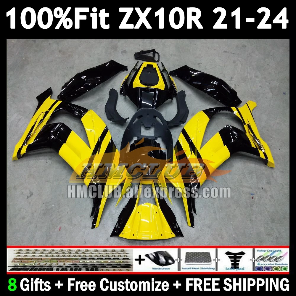 Injection Body For KAWASAKI NINJA ZX-10R stock yellow ZX 10R 10 R 2021 2022 2023 2024 172No.69 ZX1000 ZX10R 21 22 23 24 Fairing