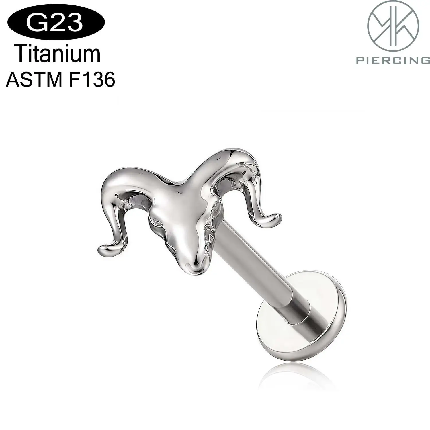 G23 قضيب تيتانيوم Labret الشفاه الأنف مسمار وأقراط للنساء ASTM F136 ثقب الجسم مجوهرات 16 جرام الزنمة الغضروف أقراط