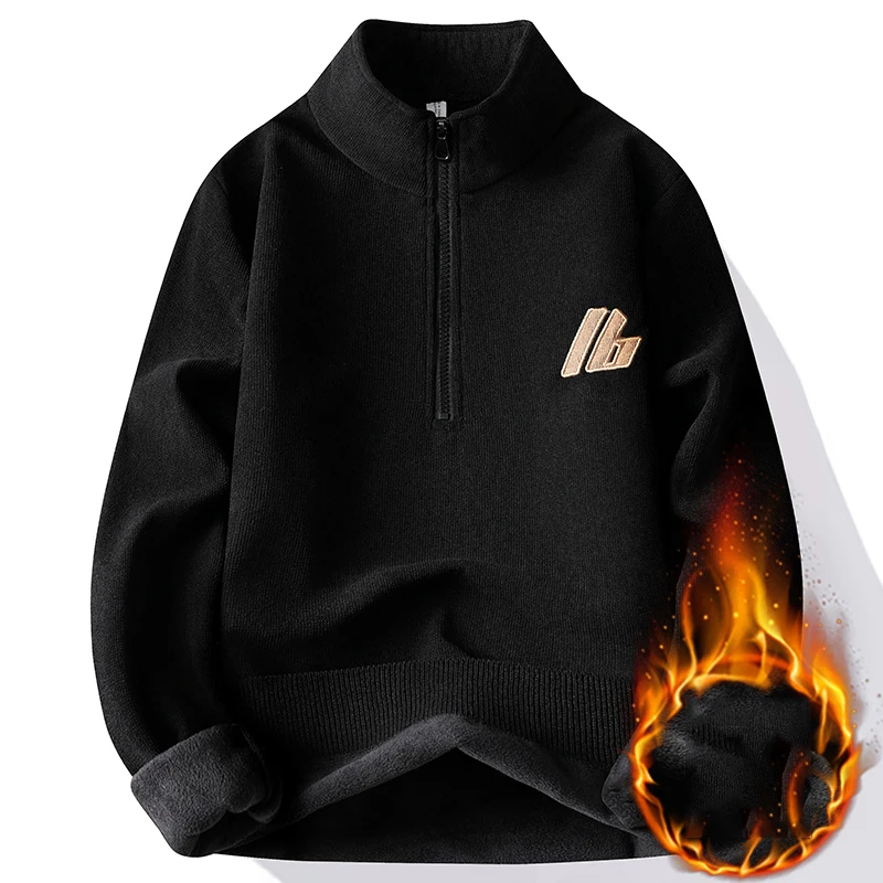 Casual Sweater Male Men's Warm Knitted Sweater Streetwear Pullovers Thick Fashion Clothing Spring Autumn Winter Men Clothing