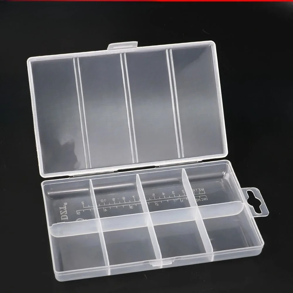 PP-Werkzeug-Aufbewahrungsbox mit 8 Fächern für Reparaturwerkzeuge, Holzbearbeitungs-Organizer und kleines Hardware-Zubehör