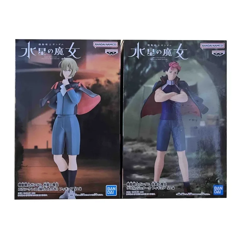 Original Bandai Mobile Suit Gundam: The Witch From Mercury Elan Ceres Guel Jeturk Anime Action Figures Ornaments Model Toys