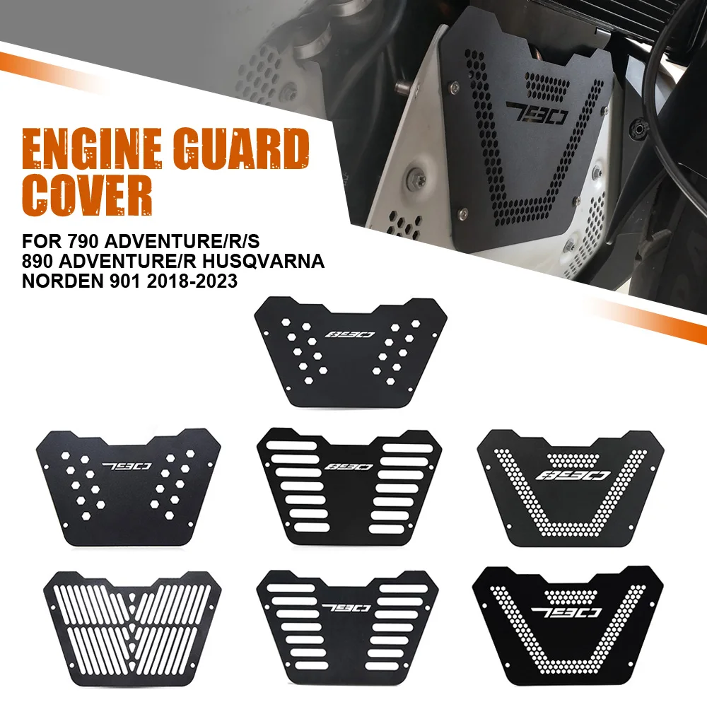 

Для 790 Adventure/R/S 890 Adventure/R Husqvarna Norden 901 2018-2023 мотоциклетная защита двигателя, Bashplate, защитная пластина с клапаном