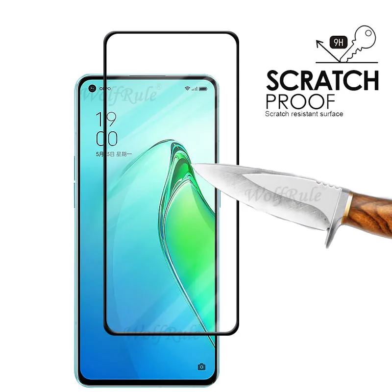 4-in-1 For OPPO Reno 8 Pro Glass For OPPO Reno 8 Pro Tempered Glass 9H HD Full Cover Screen Protector For Reno 8 Pro Lens Glass