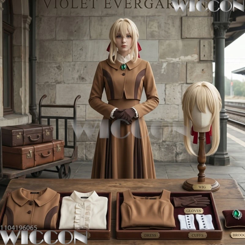 Violet Evergarden Cosplay Costume School Uniform Dress Women Skirt Top Socks Horrible Movie Coat Women Lolita Navidad Carnaval