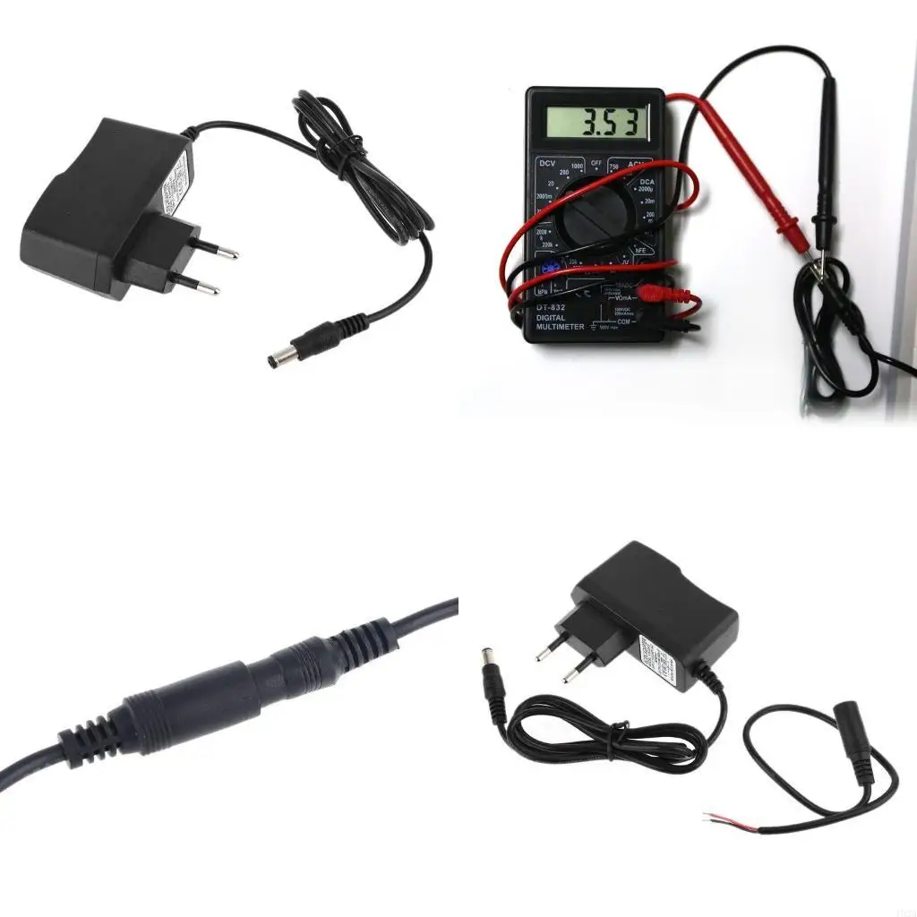 193A Universal EU US UK Plug 5.5x2.1mm AC Converter Adapter DC3V 1.5A Power Supply