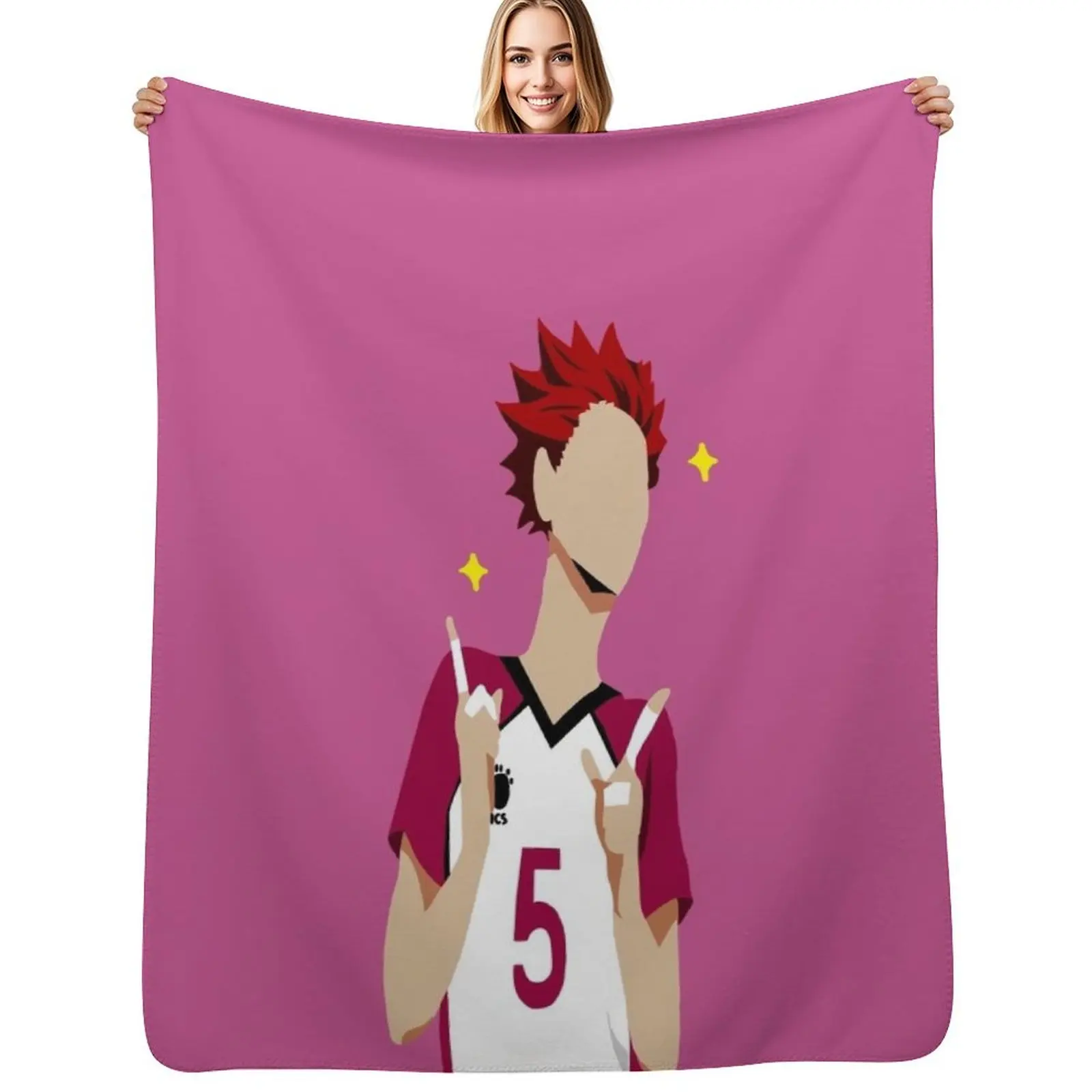 Satori Tendou Throw Blanket Soft Comfort Blanket for Reading Watching TV