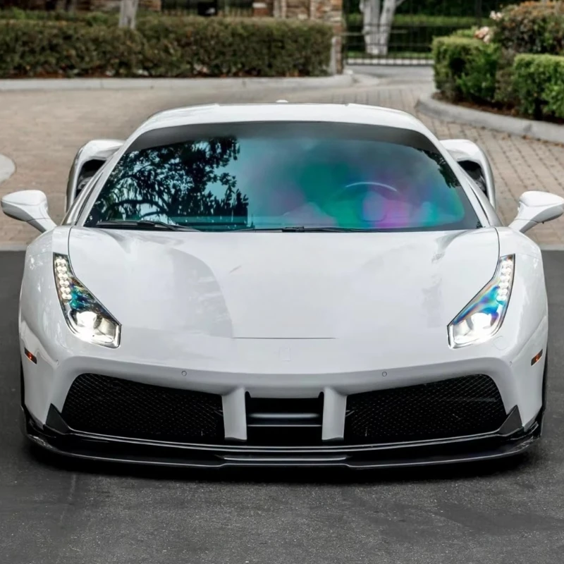 

High-quality V Style Dry Carbon Fiber Front Lip Front Bumper Spoiler Front Bumper Lip for Ferrari 488 GTB Spider
