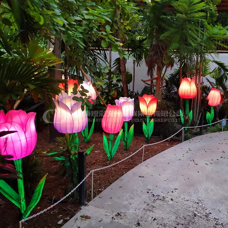 

WW1 Tulip Chinese Silk Lanterns Waterproof Festival