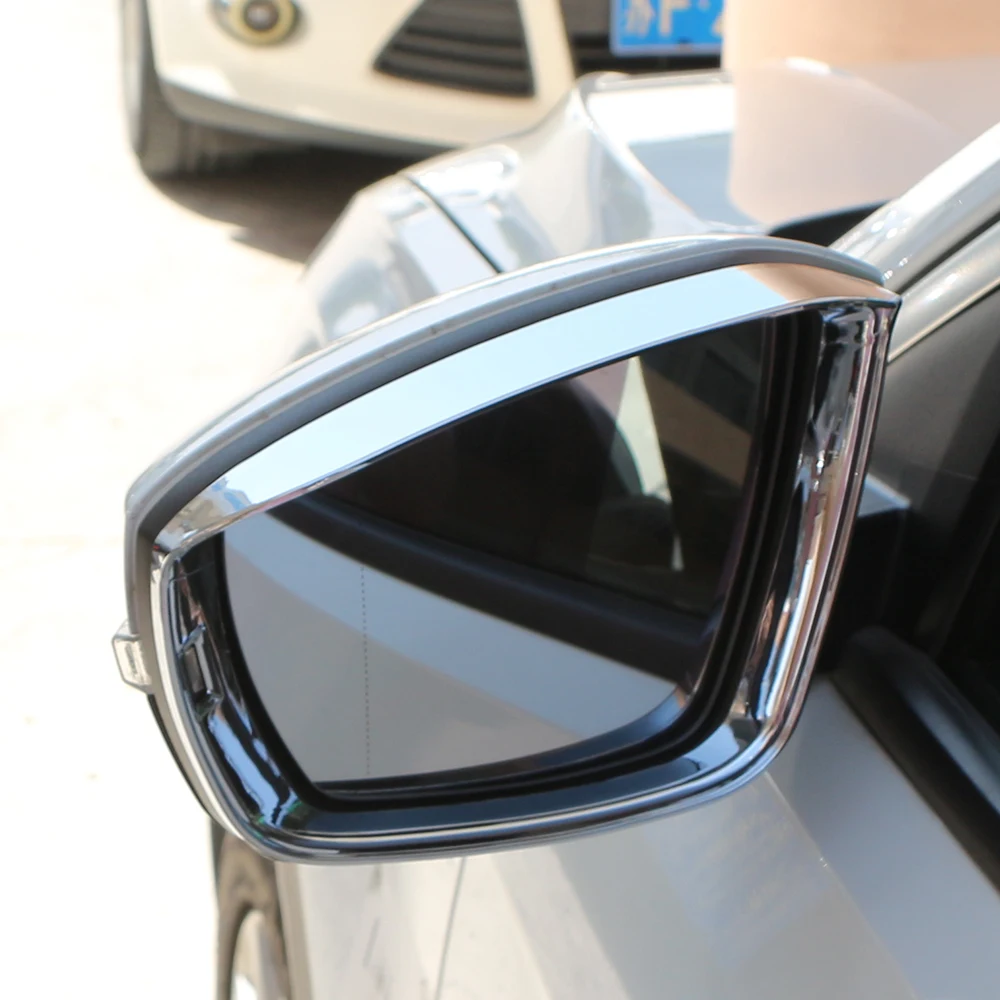 For Volkswagen VW T-roc Troc 2018-2023 ABS Chrome Car Rearview Mirror Rain Guard Cover Trim Side Mirror Eyebrow Accessories view 3