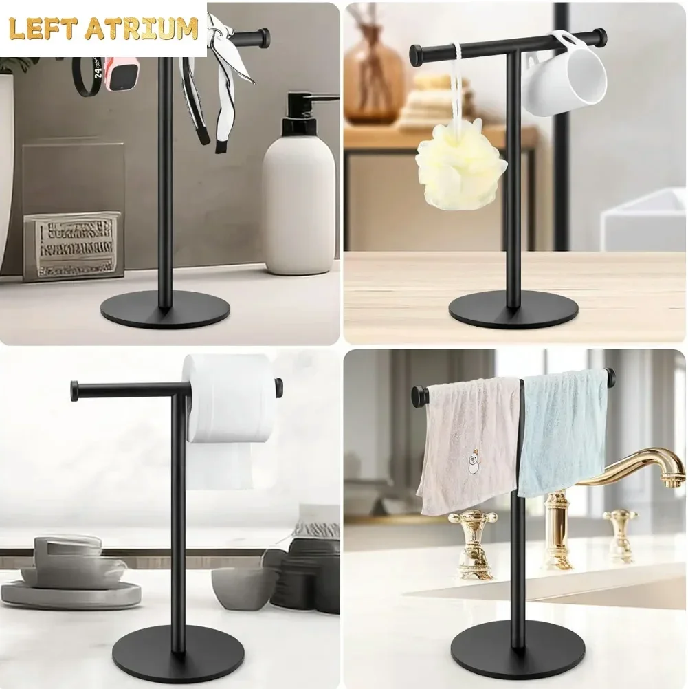

Вешалка для полотенец из нержавеющей стали, отдельно стоящая Т-образная вешалка для полотенец, вешалка для полотенец для ванной комнаты, кухни, туалетный столик, столешница